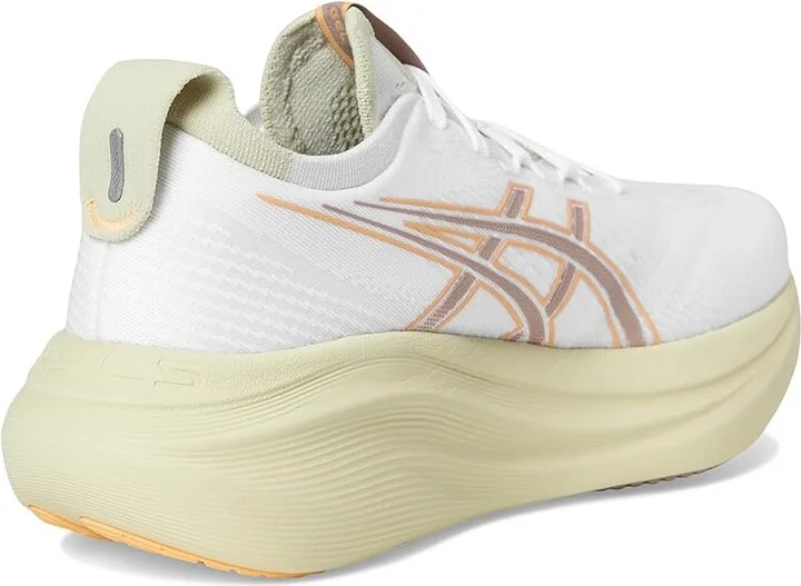 ASICS GEL-Nimbus 27 Men's Running Shoes White/Fawn : 10 D - Medium, Textile - Image 4