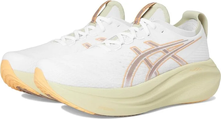 ASICS GEL-Nimbus 27 Men's Running Shoes White/Fawn : 10 D - Medium, Textile