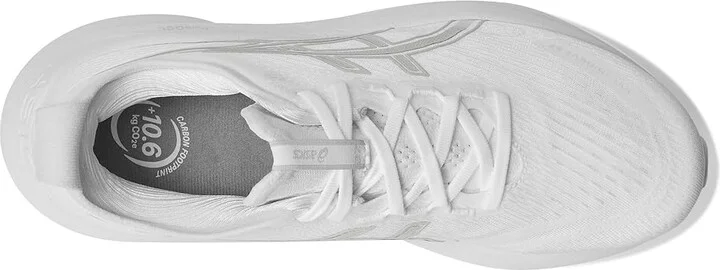 ASICS GEL-Nimbus 27 Men's Running Shoes White/Glacier Grey : 13 D - Medium, Textile - Image 2