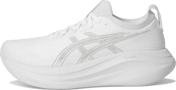 ASICS GEL-Nimbus 27 Men's Running Shoes White/Glacier Grey : 13 D - Medium, Textile - Image 6
