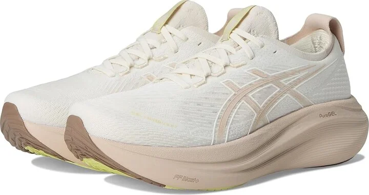 ASICS GEL-Nimbus 27 Women's Running Shoes Cream/Mineral Beige : 13 B - Medium, Textile