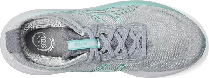 ASICS GEL-Nimbus 27 Women's Running Shoes Piedmont Grey/Illuminate Mint : 10.5 D - Wide, Textile - Image 2