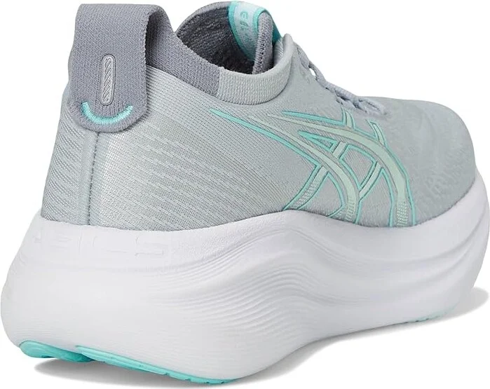 ASICS GEL-Nimbus 27 Women's Running Shoes Piedmont Grey/Illuminate Mint : 10.5 D - Wide, Textile - Image 4