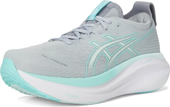 ASICS GEL-Nimbus 27 Women's Running Shoes Piedmont Grey/Illuminate Mint : 10.5 D - Wide, Textile - Image 5