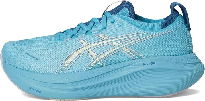 ASICS GEL-Nimbus 27 Women's Running Shoes Stillwater/Cream : 6 B - Medium, Textile - Image 6