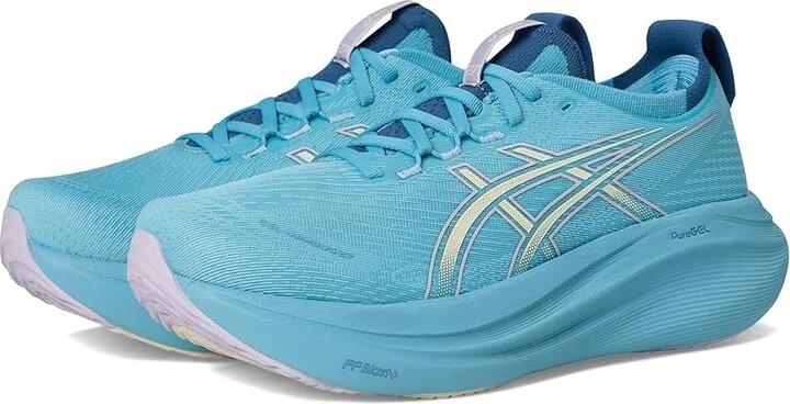 ASICS GEL-Nimbus 27 Women's Running Shoes Stillwater/Cream : 6 B - Medium, Textile