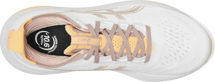 ASICS GEL-Nimbus 27 Women's Running Shoes White/Fawn : 9 B - Medium, Textile - Image 2