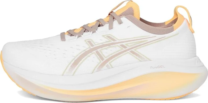 ASICS GEL-Nimbus 27 Women's Running Shoes White/Fawn : 9 B - Medium, Textile - Image 6