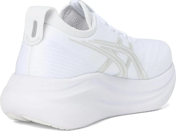ASICS GEL-Nimbus 27 Women's Running Shoes White/Glacier Grey : 10 B - Medium, Textile - Image 4