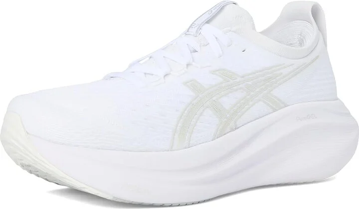 ASICS GEL-Nimbus 27 Women's Running Shoes White/Glacier Grey : 10 B - Medium, Textile - Image 5