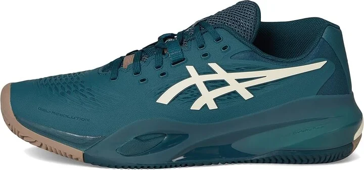 ASICS Gel-Resolution X Clay Men's Tennis Shoes Saxon Green/Birch : 13 D - Medium, Synthetic - Image 6
