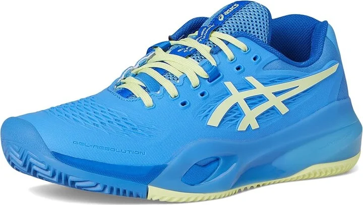 ASICS Gel-Resolution X Clay Women's Tennis Shoes Blue Coast/Huddle Yellow : 8 B - Medium, Synthetic - Image 5