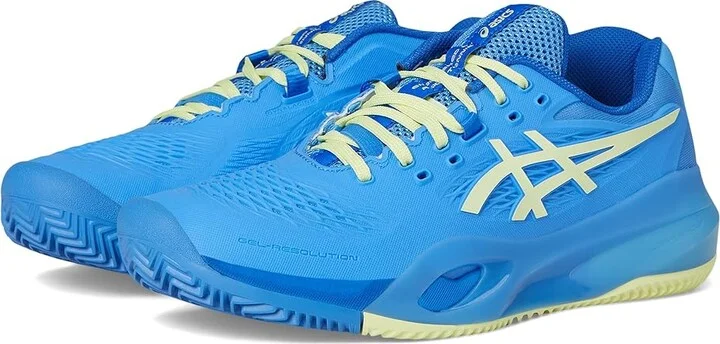 ASICS Gel-Resolution X Clay Women's Tennis Shoes Blue Coast/Huddle Yellow : 8 B - Medium, Synthetic