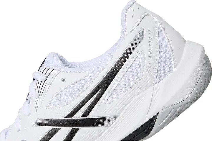 ASICS Gel-Rocket 12 Men's Cross Training Shoes White/Black : 13 D - Medium, Synthetic - Image 7