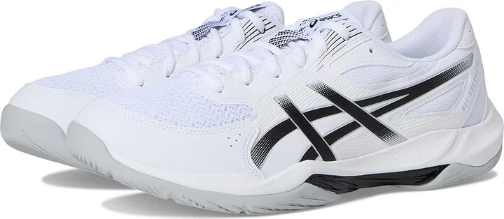 ASICS Gel-Rocket 12 Wide Men's Cross Training Shoes White/Black : 12 EE - Wide, Synthetic