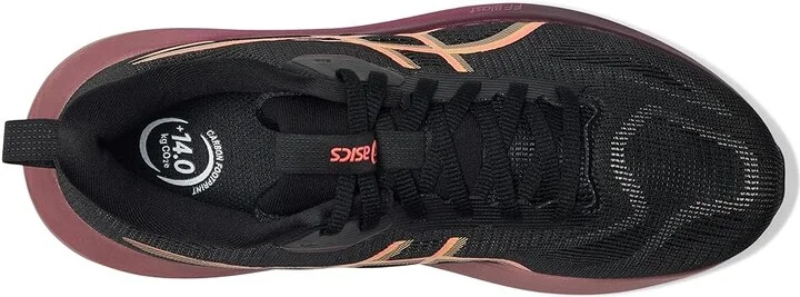ASICS GT-1000 14 Women's Shoes Black/Vivid Coral : 8.5 B - Medium, Synthetic - Image 2