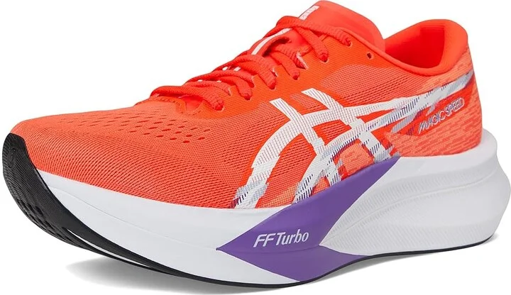 ASICS Magic Speed 4 Men's Running Shoes Flash Red/White : 11.5 D - Medium, Textile - Image 4