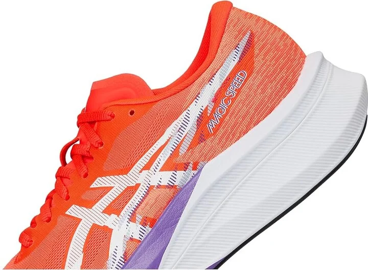 ASICS Magic Speed 4 Men's Running Shoes Flash Red/White : 11.5 D - Medium, Textile - Image 6
