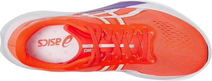 ASICS Magic Speed 4 Women's Running Shoes Flash Red/White : 11 B - Medium, Synthetic - Image 2