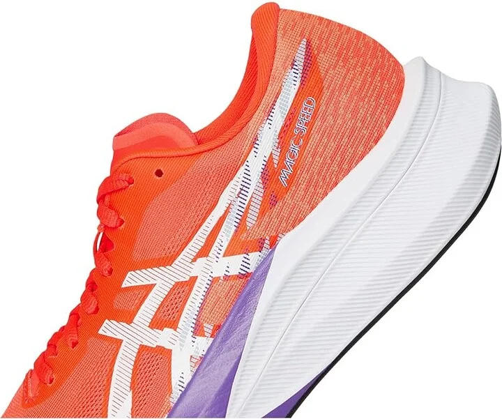 ASICS Magic Speed 4 Women's Running Shoes Flash Red/White : 11 B - Medium, Synthetic - Image 7