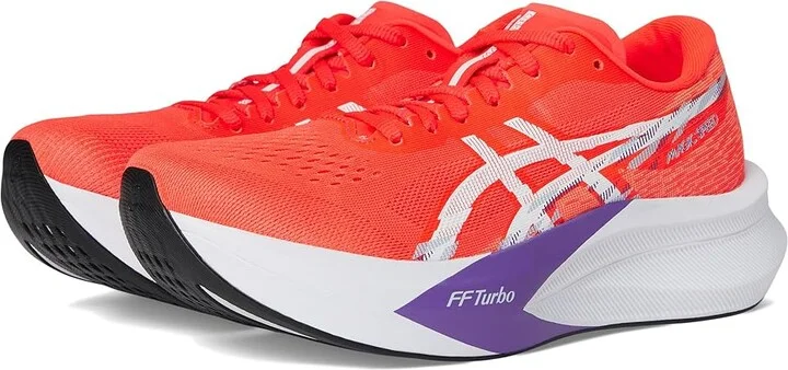 ASICS Magic Speed 4 Women's Running Shoes Flash Red/White : 11 B - Medium, Synthetic