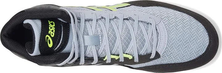 ASICS Matcontrol 3 Men's Wrestling Shoes Grey Blue/Safety Yellow : 11 D - Medium, Synthetic - Image 2