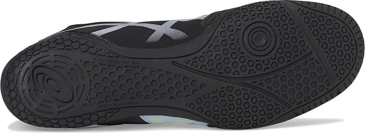 ASICS Matcontrol 3 Men's Wrestling Shoes Grey Blue/Safety Yellow : 11 D - Medium, Synthetic - Image 3