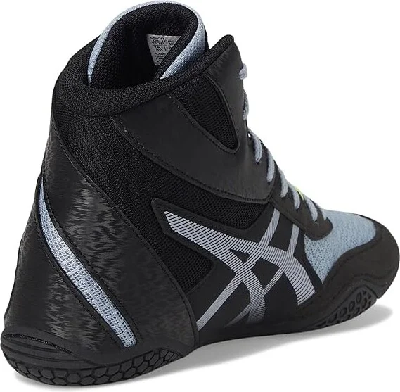 ASICS Matcontrol 3 Men's Wrestling Shoes Grey Blue/Safety Yellow : 11 D - Medium, Synthetic - Image 4