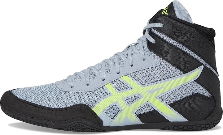 ASICS Matcontrol 3 Men's Wrestling Shoes Grey Blue/Safety Yellow : 11 D - Medium, Synthetic - Image 6