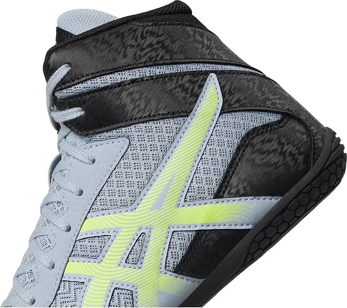ASICS Matcontrol 3 Men's Wrestling Shoes Grey Blue/Safety Yellow : 11 D - Medium, Synthetic - Image 7
