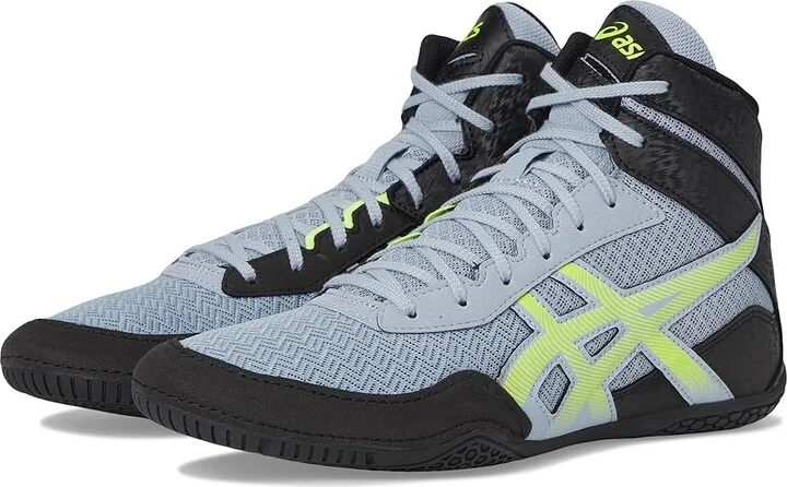 ASICS Matcontrol 3 Men's Wrestling Shoes Grey Blue/Safety Yellow : 11 D - Medium, Synthetic