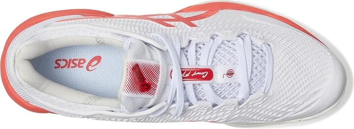 ASICS Men's Court FF 3 Novak Men's Shoes White/Electric Red : 15 D - Medium, Textile/Synthetic - Image 2