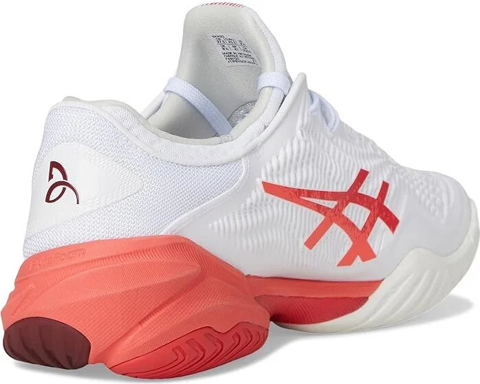 ASICS Men's Court FF 3 Novak Men's Shoes White/Electric Red : 15 D - Medium, Textile/Synthetic - Image 4