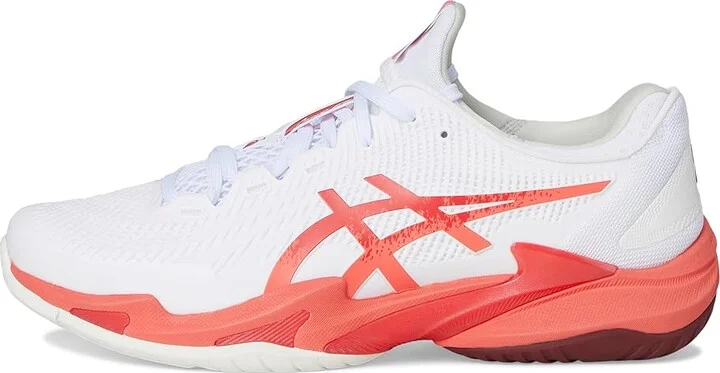 ASICS Men's Court FF 3 Novak Men's Shoes White/Electric Red : 15 D - Medium, Textile/Synthetic - Image 6