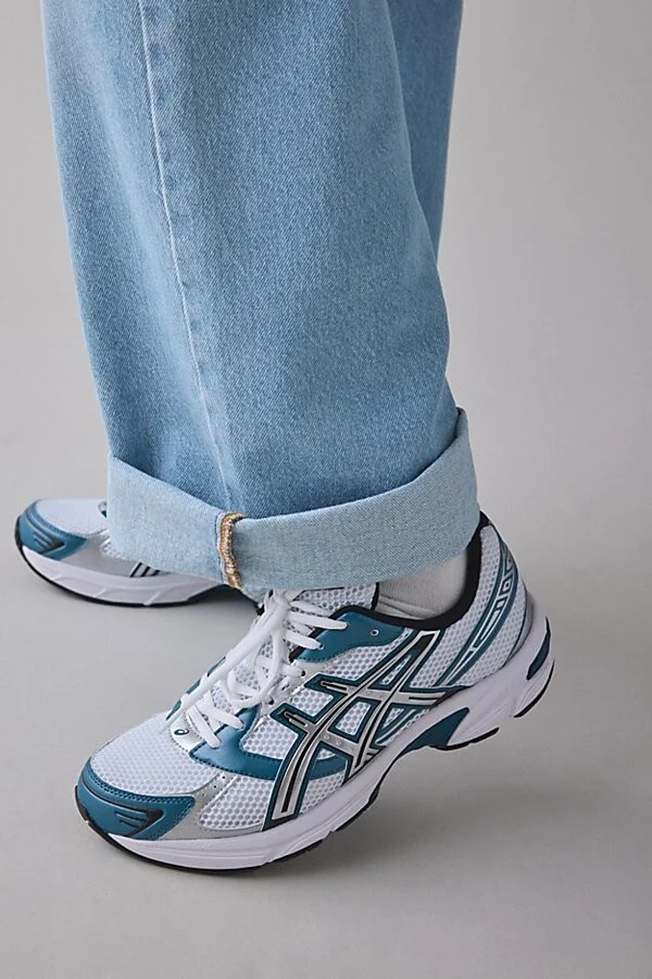 ASICS Men's GEL-1130 Sneaker in White/Rainy Lake - Image 7