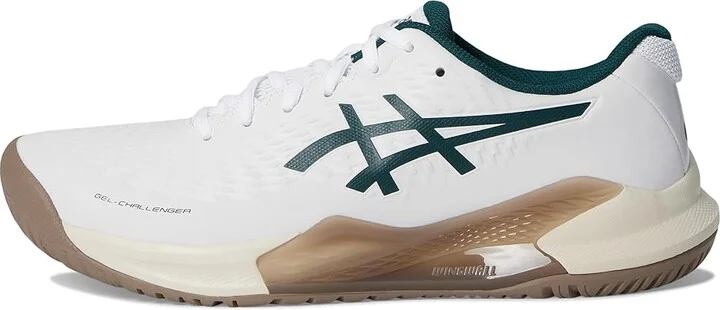 ASICS Men's GEL-Challenger 14 Tennis Shoe Men's Shoes White/Saxon Green : 14 D - Medium, Synthetic/Textile - Image 6