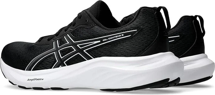 ASICS Men's GEL-Contend 9 Men's Running Shoes Black/White : 10 4E - Extra Wide - Image 4