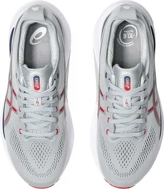 ASICS Men's GEL-Kayano 31 Men's Running Shoes Piedmont Grey/Fiery Red : 9.5 D - Medium, Synthetic - Image 2