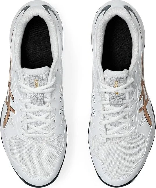 ASICS Men's GEL-Rocket Volleyball Shoe Men's Shoes White/Pure Gold : 12 D - Medium, Synthetic/Textile - Image 2