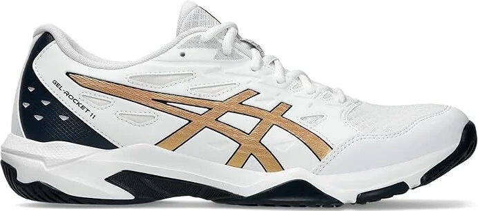 ASICS Men's GEL-Rocket Volleyball Shoe Men's Shoes White/Pure Gold : 12 D - Medium, Synthetic/Textile - Image 7