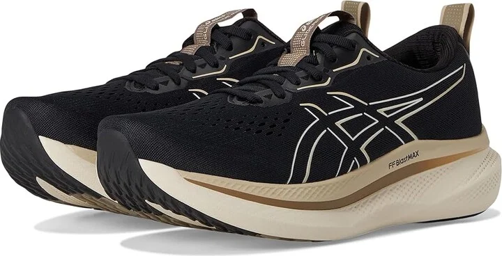 ASICS Men's Glideride Max Men's Running Shoes Black/Oatmeal : 11.5 D - Medium, Synthetic