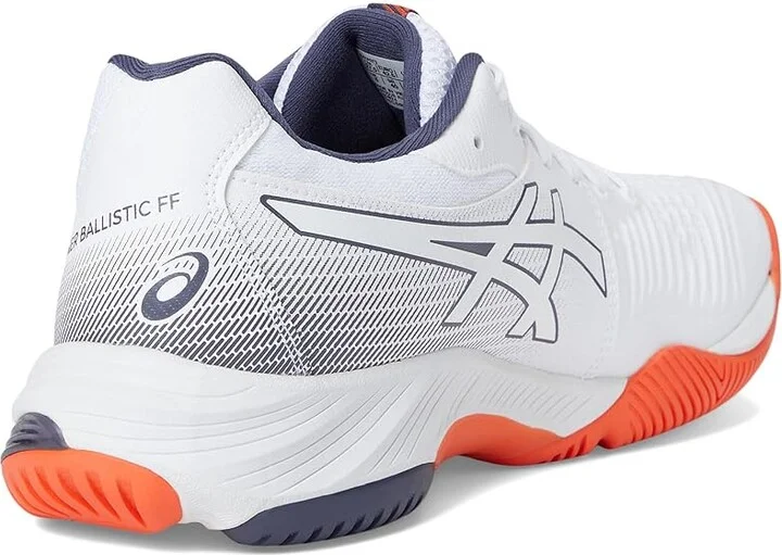 ASICS Men's Netburner Ballistic FF 3 Volleyball Shoe Men's Shoes White/Indigo Fog : 6.5 D - Medium, Synthetic/Textile - Image 4