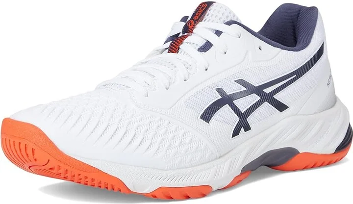 ASICS Men's Netburner Ballistic FF 3 Volleyball Shoe Men's Shoes White/Indigo Fog : 6.5 D - Medium, Synthetic/Textile - Image 5