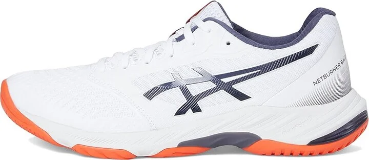 ASICS Men's Netburner Ballistic FF 3 Volleyball Shoe Men's Shoes White/Indigo Fog : 6.5 D - Medium, Synthetic/Textile - Image 6