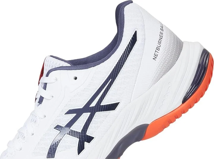 ASICS Men's Netburner Ballistic FF 3 Volleyball Shoe Men's Shoes White/Indigo Fog : 6.5 D - Medium, Synthetic/Textile - Image 7