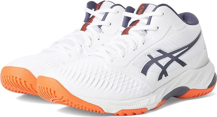 ASICS Men's Netburner Ballistic FF MT 3 Volleyball Shoe Men's Shoes White/Indigo Fog : 8.5 D - Medium