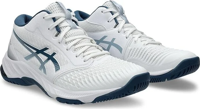 ASICS Men's Netburner Ballistic FF MT 3 Volleyball Shoe Men's Shoes White/Vintage Indigo : 15 D - Medium