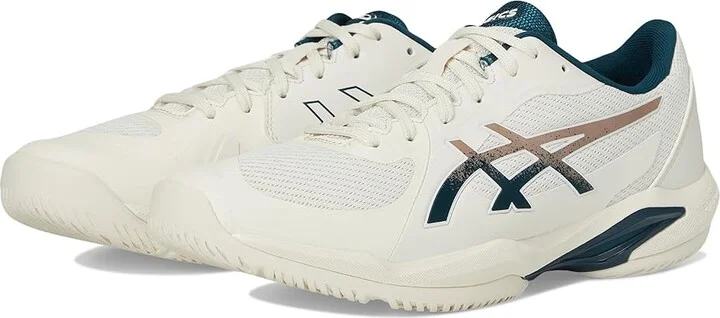 ASICS Men's Solution Swift FF 2 Tennis Shoe Men's Shoes Birch/Saxon Green : 13 D - Medium