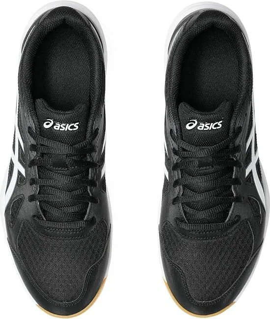 ASICS Men's Upcourt 6 Volleyball Shoe Men's Volleyball Shoes Black/White : 10.5 D - Medium, Synthetic - Image 2