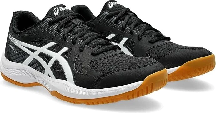 ASICS Men's Upcourt 6 Volleyball Shoe Men's Volleyball Shoes Black/White : 10.5 D - Medium, Synthetic